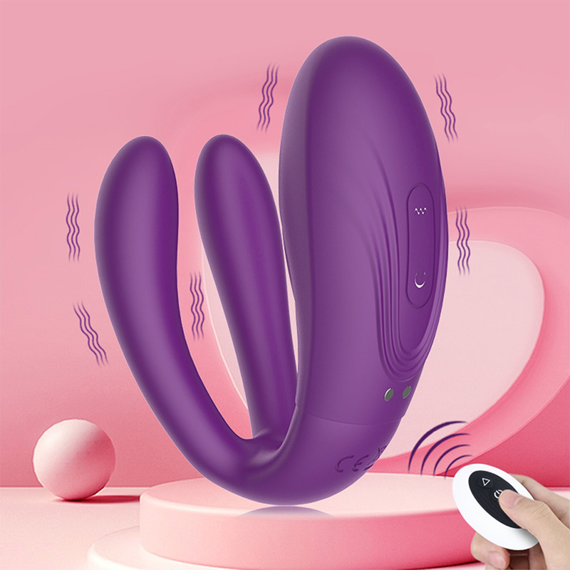 Ferngesteuerter Vagina-Klitoris-Vibrator in Violett